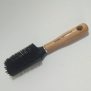 Vintage Vidal Sassoon Hair Brush Wood Nylon Bristle Styling 90s